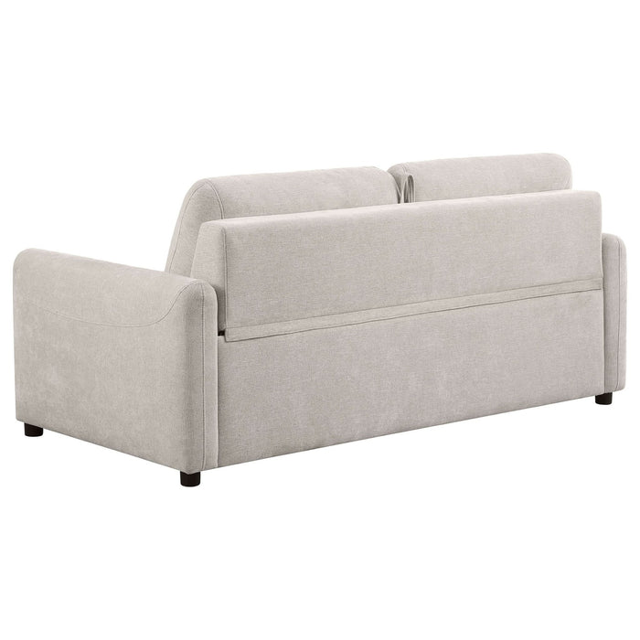 Rylie Upholstered Sofa Sleeper with Queen Mattress Beige - Walo Furniture