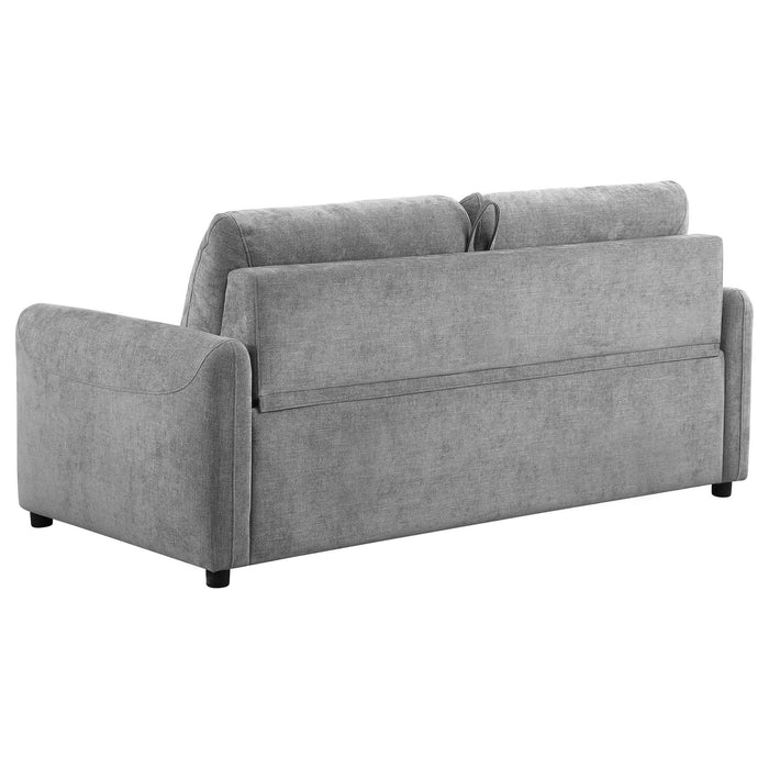 Rylie Upholstered Sofa Sleeper with Queen Mattress Grey - Walo Furniture