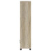 Sachin 3 - shelf Engineered Wood Media Tower Distressed Pine - Walo Furniture