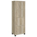 Sachin 3 - shelf Engineered Wood Media Tower Distressed Pine - Walo Furniture