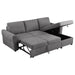 Samantha Upholstered Storage Sleeper Sectional Sofa Grey - Walo Furniture