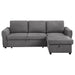 Samantha Upholstered Storage Sleeper Sectional Sofa Grey - Walo Furniture