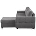 Samantha Upholstered Storage Sleeper Sectional Sofa Grey - Walo Furniture