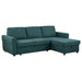 Samantha Upholstered Storage Sleeper Sectional Sofa Teal - Walo Furniture