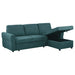 Samantha Upholstered Storage Sleeper Sectional Sofa Teal - Walo Furniture