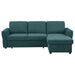 Samantha Upholstered Storage Sleeper Sectional Sofa Teal - Walo Furniture