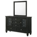 Sandy Beach 11 - drawer Dresser with Mirror Black - Walo Furniture