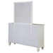 Sandy Beach 11 - drawer Dresser with Mirror Cream White - Walo Furniture