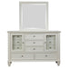 Sandy Beach 11 - drawer Dresser with Mirror Cream White - Walo Furniture