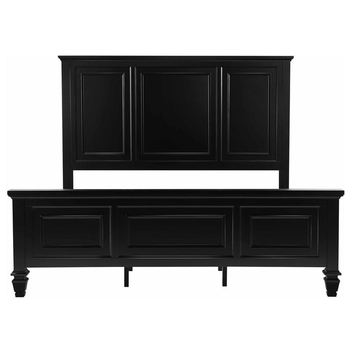 Sandy Beach 4 - piece California King Bedroom Set Black - Walo Furniture