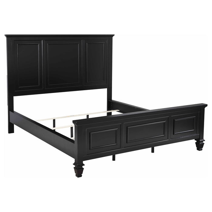 Sandy Beach 4 - piece California King Bedroom Set Black - Walo Furniture