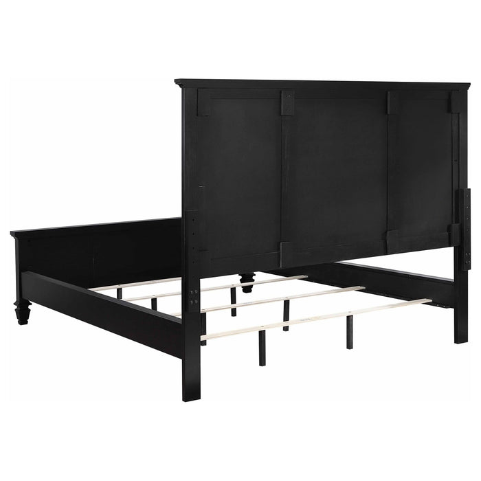 Sandy Beach 4 - piece California King Bedroom Set Black - Walo Furniture