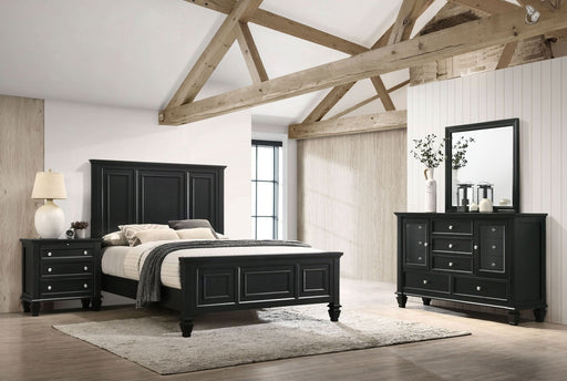 Sandy Beach 4 - piece California King Bedroom Set Black - Walo Furniture