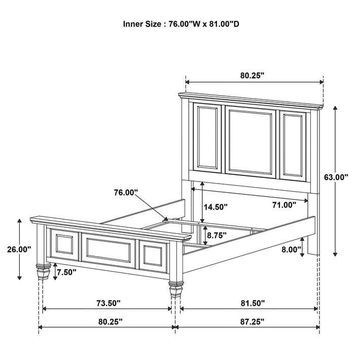 Sandy Beach 4 - piece Eastern King Bedroom Set Black - Walo Furniture