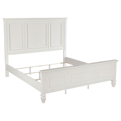 Sandy Beach 4 - piece Eastern King Bedroom Set Cream White - Walo Furniture