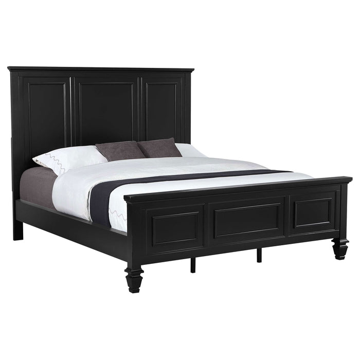 Sandy Beach 63 - inch California King Wood Panel Bed Black - Walo Furniture