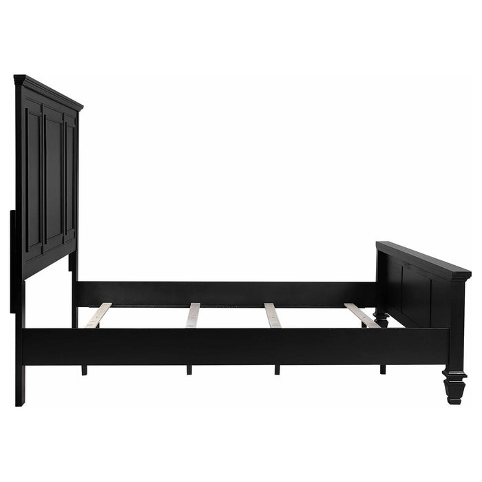 Sandy Beach 63 - inch Eastern King Wood Panel Bed Black - Walo Furniture