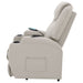 Sanger Upholstered Power Lift Massage Recliner Champagne - Walo Furniture