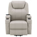 Sanger Upholstered Power Lift Massage Recliner Champagne - Walo Furniture