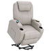 Sanger Upholstered Power Lift Massage Recliner Champagne - Walo Furniture