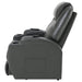 Sanger Upholstered Power Lift Massage Recliner Charcoal Grey - Walo Furniture