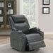 Sanger Upholstered Power Lift Massage Recliner Charcoal Grey - Walo Furniture