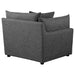 Sasha 3 - Piece Upholstered Sofa Barely Black - Walo Furniture