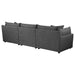 Sasha 3 - Piece Upholstered Sofa Barely Black - Walo Furniture