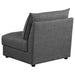 Sasha 3 - Piece Upholstered Sofa Barely Black - Walo Furniture