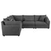 Sasha 5 - piece Upholstered Modular Sectional Barely Black - Walo Furniture