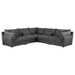 Sasha 5 - piece Upholstered Modular Sectional Barely Black - Walo Furniture