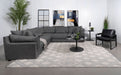 Sasha 5 - piece Upholstered Modular Sectional Barely Black - Walo Furniture