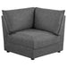 Sasha 5 - piece Upholstered Modular Sectional Barely Black - Walo Furniture