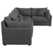 Sasha 5 - piece Upholstered Modular Sectional Barely Black - Walo Furniture