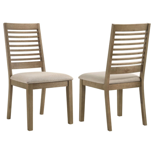 Scottsdale Wood Dining Side Chair Washed Brown (Set of 2) - Walo Furniture