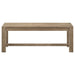 Scottsdale Wood Trestle Base Dining Bench Washed Brown - Walo Furniture