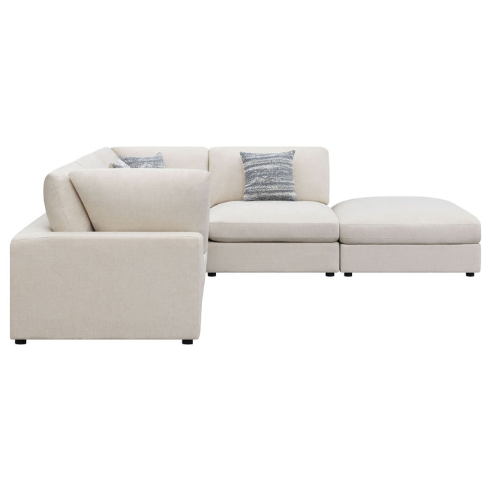 Serene 5 - piece Upholstered Modular Sectional Sofa Beige - Walo Furniture