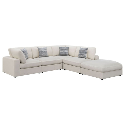 Serene 5 - piece Upholstered Modular Sectional Sofa Beige - Walo Furniture