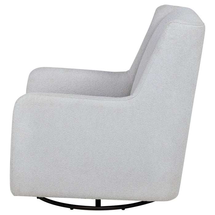 Serra Boucle Upholstered Swivel Glider Recliner Dove Grey - Walo Furniture