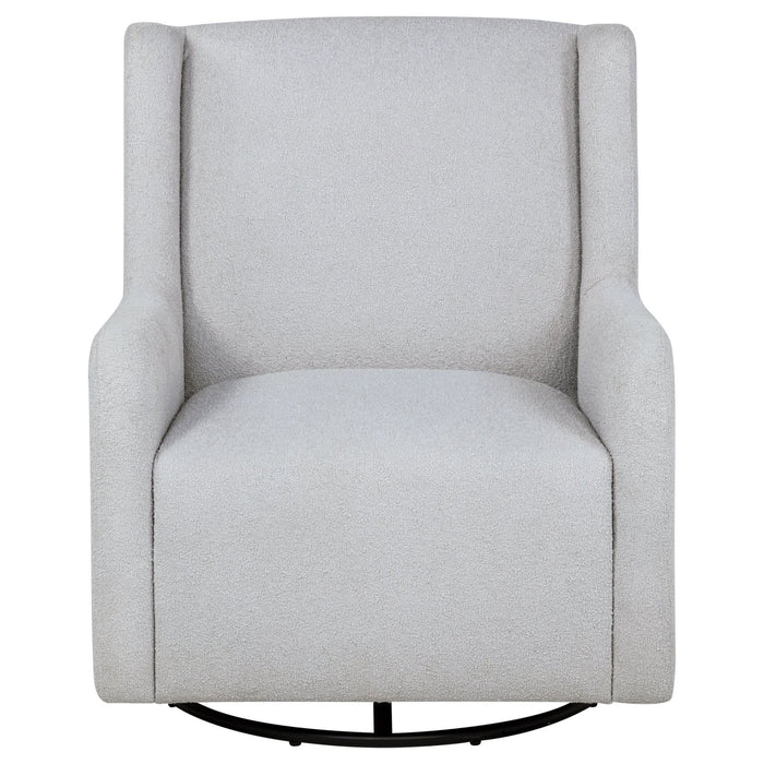 Serra Boucle Upholstered Swivel Glider Recliner Dove Grey - Walo Furniture