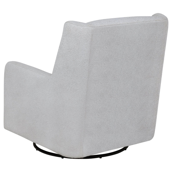 Serra Boucle Upholstered Swivel Glider Recliner Dove Grey - Walo Furniture