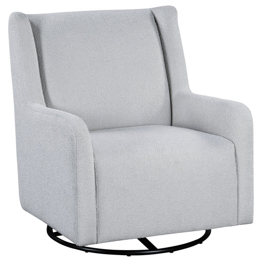 Serra Boucle Upholstered Swivel Glider Recliner Dove Grey - Walo Furniture