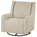 Serra Boucle Upholstered Swivel Glider Recliner Sandy Beige - Walo Furniture