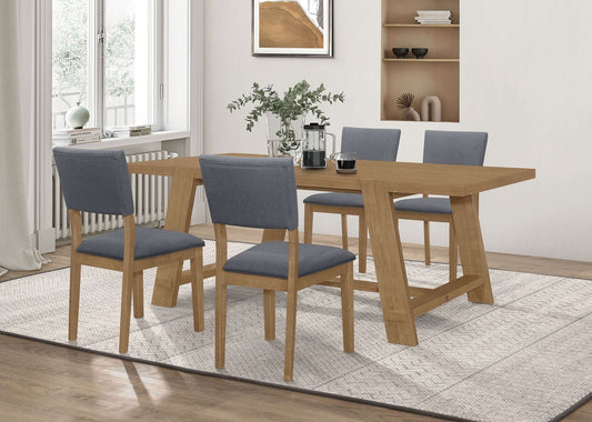 Sharon 5 - piece Rectangular Dining Table Set Brown - Walo Furniture