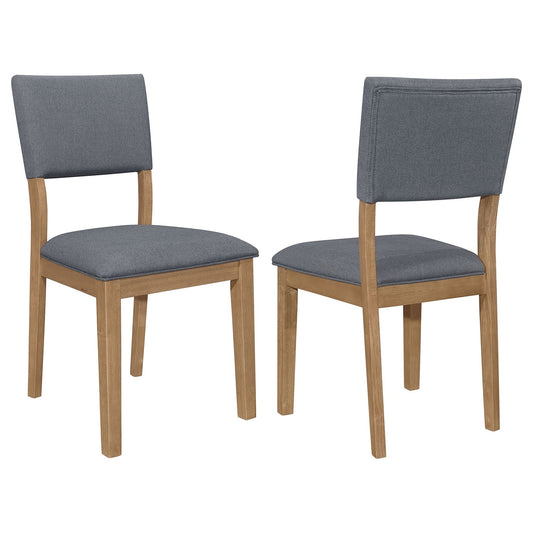 Sharon Fabric Upholstered Dining Side Chair Brown (Set of 2) - Walo Furniture