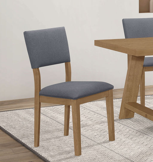 Sharon Fabric Upholstered Dining Side Chair Brown (Set of 2) - Walo Furniture