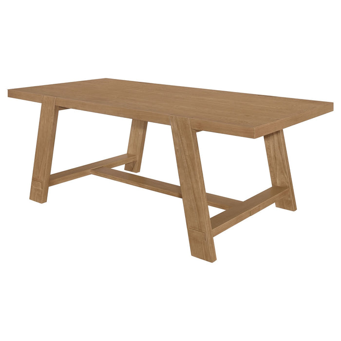 Sharon Rectangular 84 - inch Wood Trestle Dining Table Brown - Walo Furniture