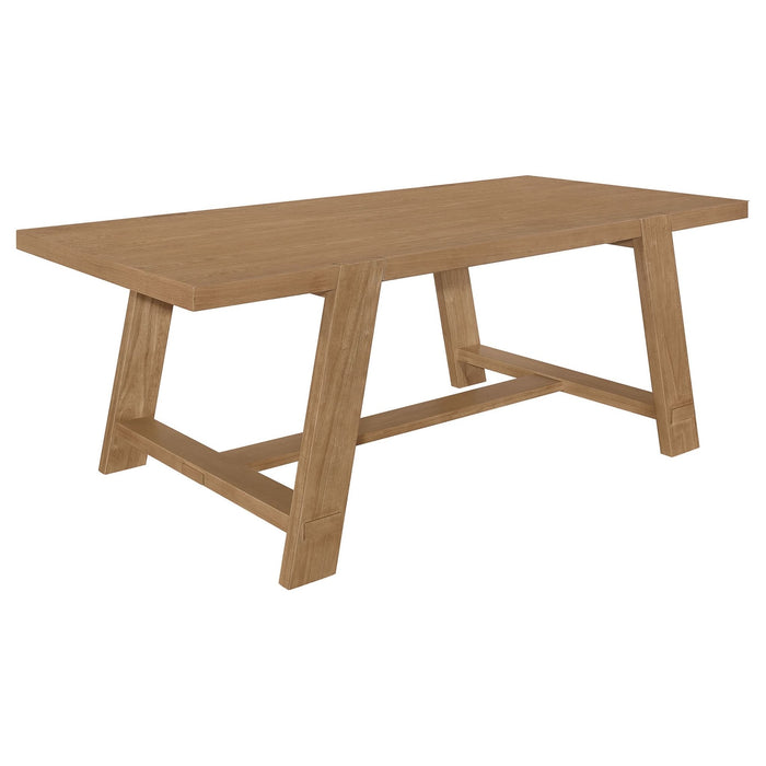 Sharon Rectangular 84 - inch Wood Trestle Dining Table Brown - Walo Furniture