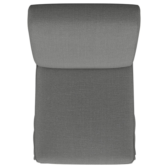 Shawna Upholstered Skirted Side Chair Light Grey (Set of 2) - Walo Furniture