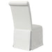 Shawna Upholstered Skirted Side Chair White (Set of 2) - Walo Furniture